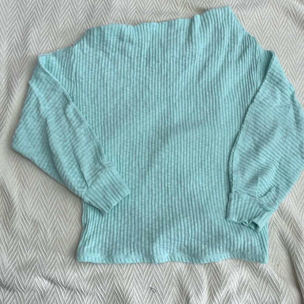 Aqua Asymmetric Sweater size S